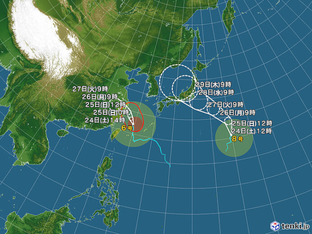 ＃台風６号＆８号